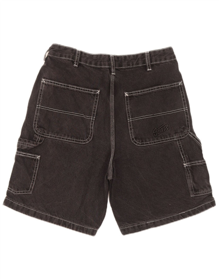 Męskie spodenki jeansowe Pull & Bear STWD Cargo EU 36 Small W29, czarne, bawełniane