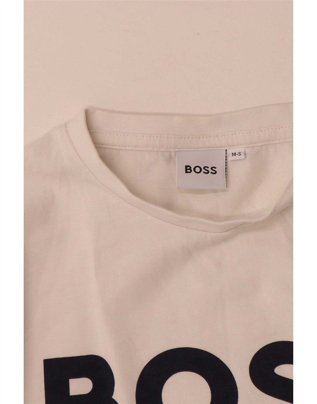 Chłopięcy top z grafiką Hugo Boss z długim rękawem 13-14 lat, mały, biały, bawełniany