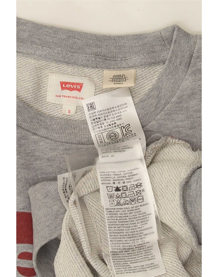 Męska bluza z grafiką Levi's, mała, szara, bawełniana