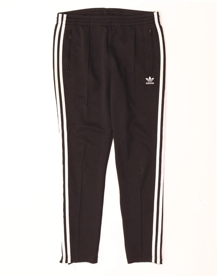 Damskie spodnie dresowe Adidas UK 10, małe, czarne, poliestrowe
