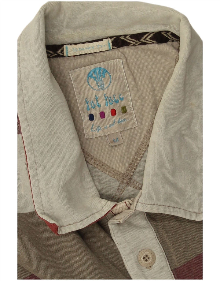 Męska koszulka polo Fat Face, średnia, wielokolorowa, bawełniana w paski