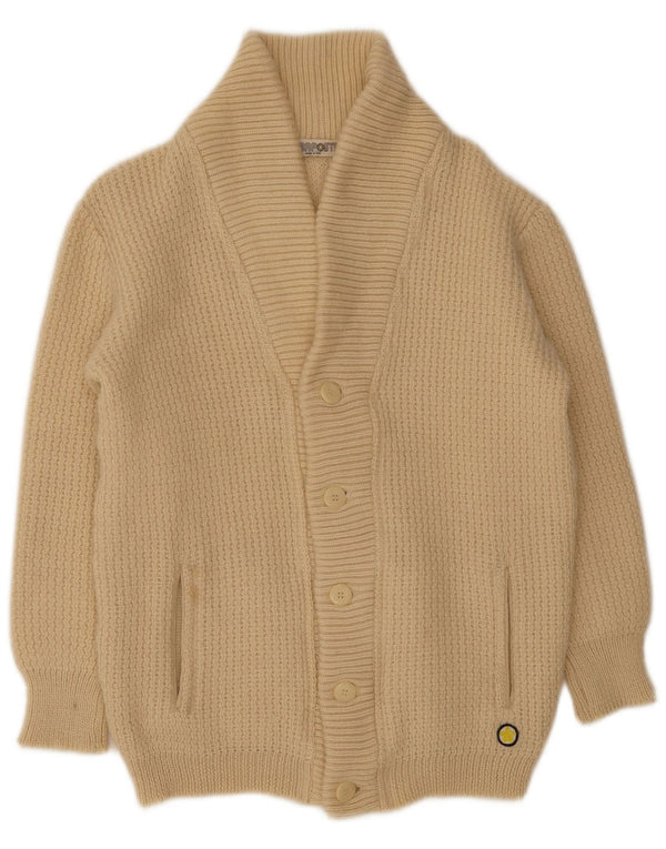 Vintage męski sweter kardigan IT 50 średnio beżowa wełna
