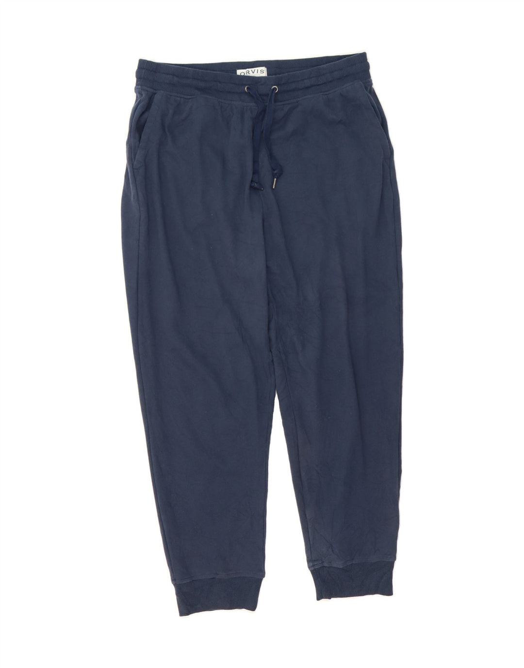ORVIS Mens Tracksuit Trousers Joggers Large  Navy Blue Polyester Vintage Orvis and Second-Hand Orvis from Messina Hembry 