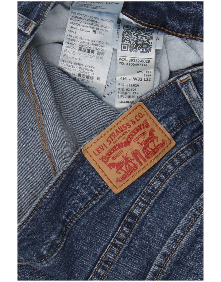 Damskie klasyczne dżinsy Levi's Bootcut US 14 XL W32 L32 Niebieska bawełna