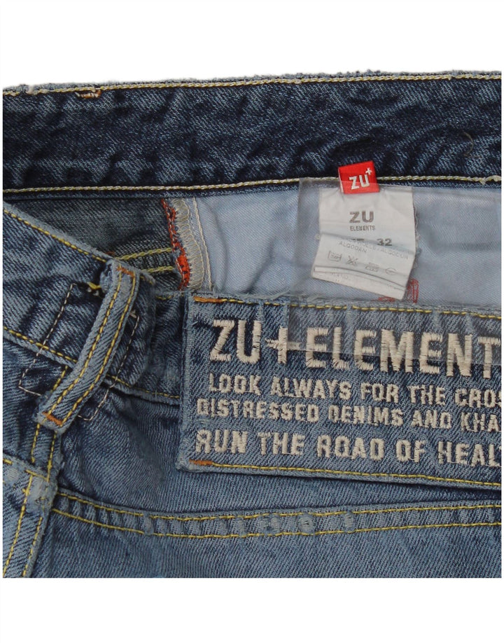 Damskie jeansy Zu Elements w trudnej sytuacji W32 L35, niebieska bawełna