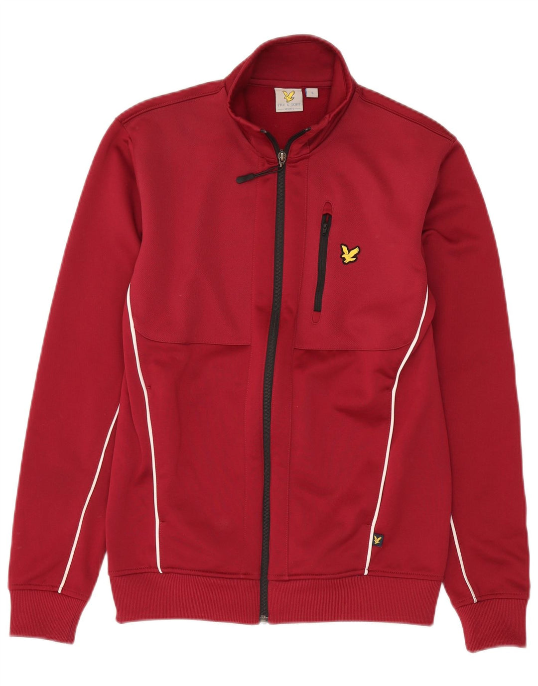Męska kurtka dresowa Lyle & Scott, mała, bordowa, poliester