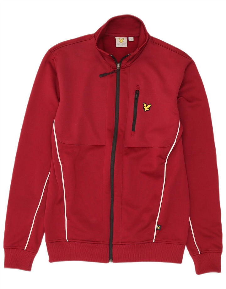 Męska kurtka dresowa Lyle & Scott, mała, bordowa, poliester