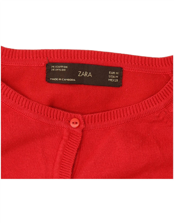 Sweter damski Zara, UK 12, średni czerwony, bawełniany