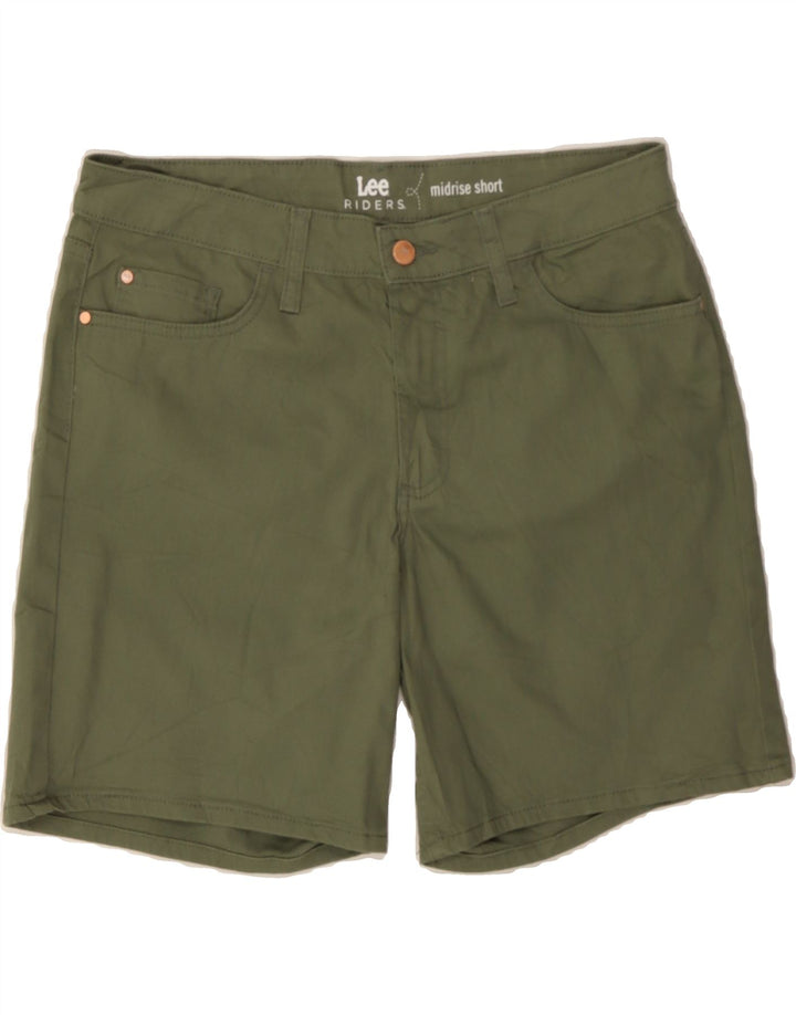 LEE Womens Riders Mid Rise Casual Shorts W32 Large Khaki Vintage Lee and Second-Hand Lee from Messina Hembry 