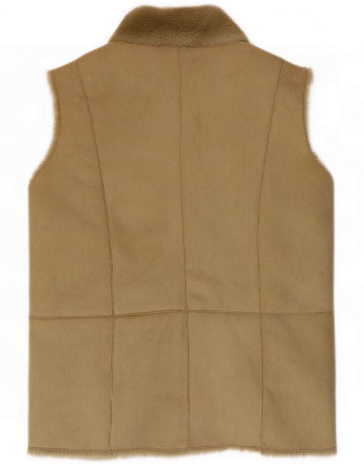 Alex i spółka. Damska kamizelka Sherpa UK 12 Medium Beige Polyester