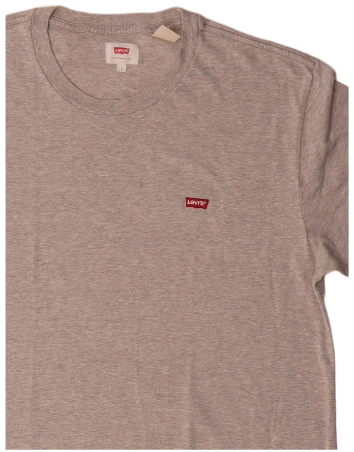 Męski T-shirt Levi's Top, duży, szary, bawełniany
