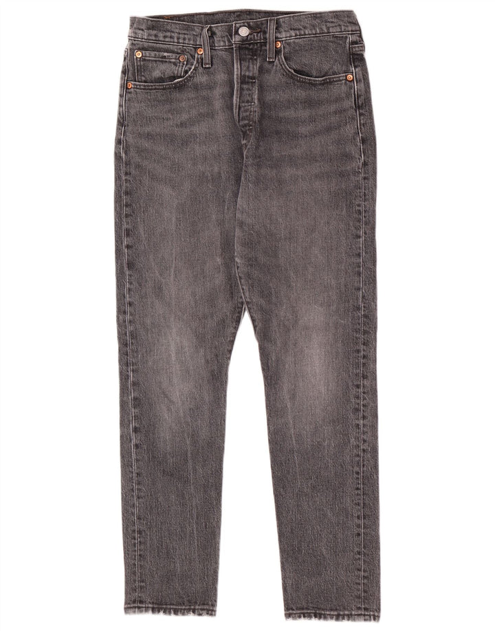 Damskie jeansy Levi's 501 Slim W28 L28 Szara bawełna