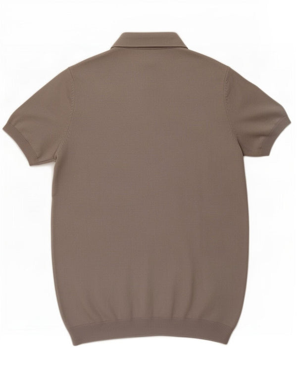 Męska koszulka polo Massimo Dutti, średnioszara, bawełniana