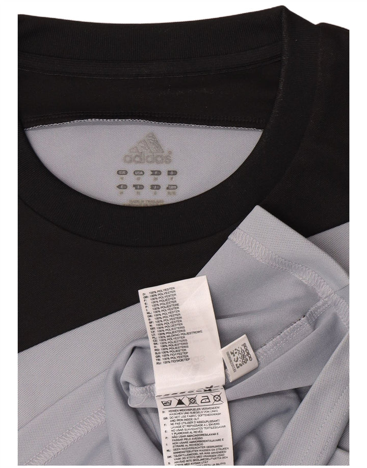 Męska koszulka Adidas Climalite z grafiką Top, średnioszary, poliester z blokami kolorów
