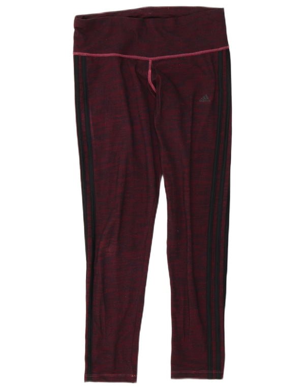 Damskie legginsy Adidas Climalite UK 12/14 Średniofioletowa bawełniana nakrapiana