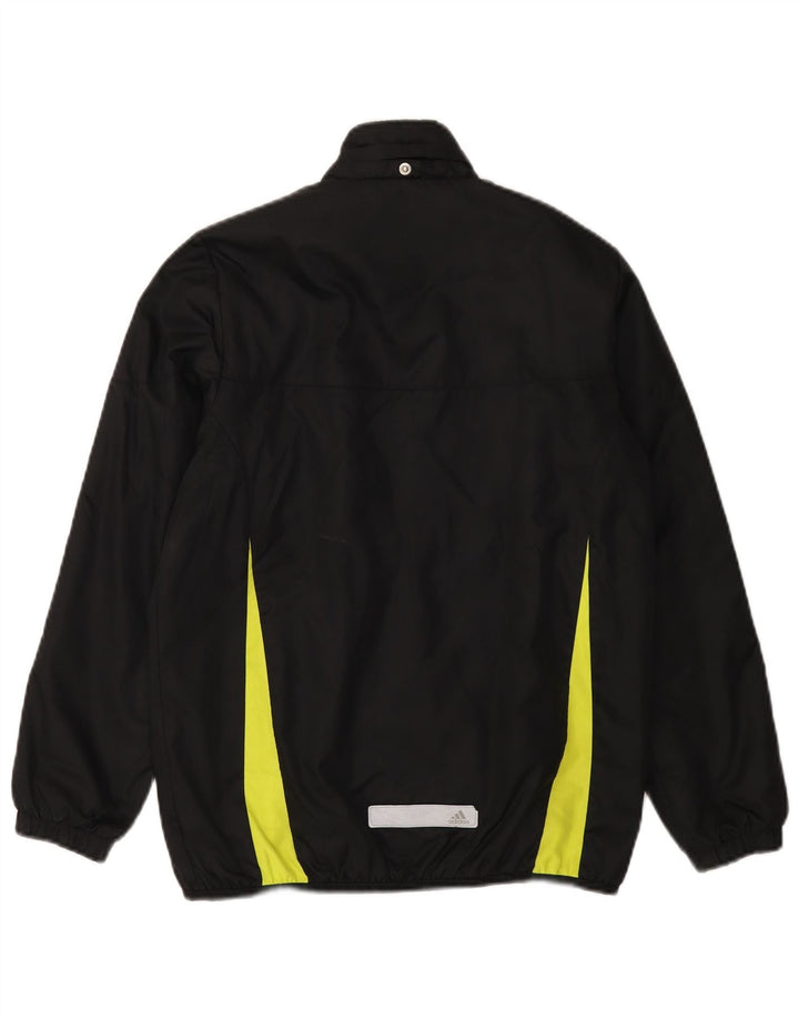 Chłopięca kurtka dresowa ADIDAS 11-12 lat, czarny nylon z blokami kolorów