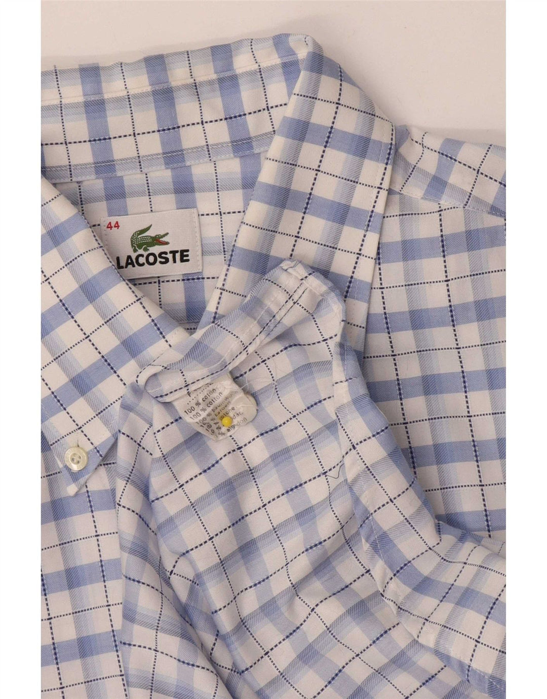 Koszula męska Lacoste, rozmiar 44, bawełniana niebieska kratka