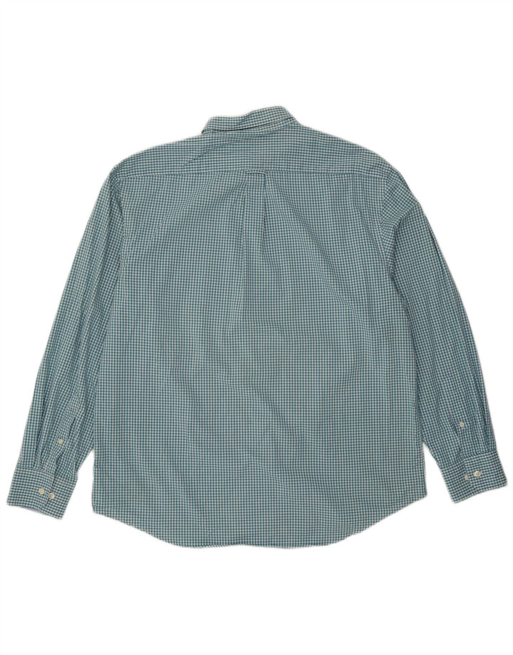 Koszula męska Izod, duża, niebieska bawełniana kratka