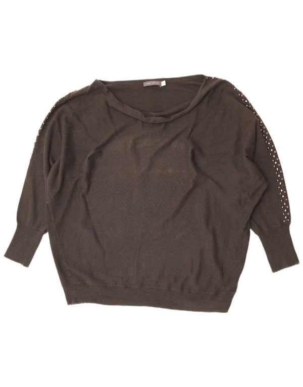 Damski sweter MINT VELVET z rękawem 3/4 i dekoltem w łódkę UK 16, duży, szary