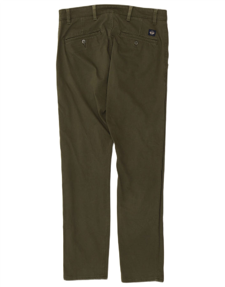 DOCKERS Męskie spodnie Chino w kolorze khaki W30 L32 Zielona bawełna