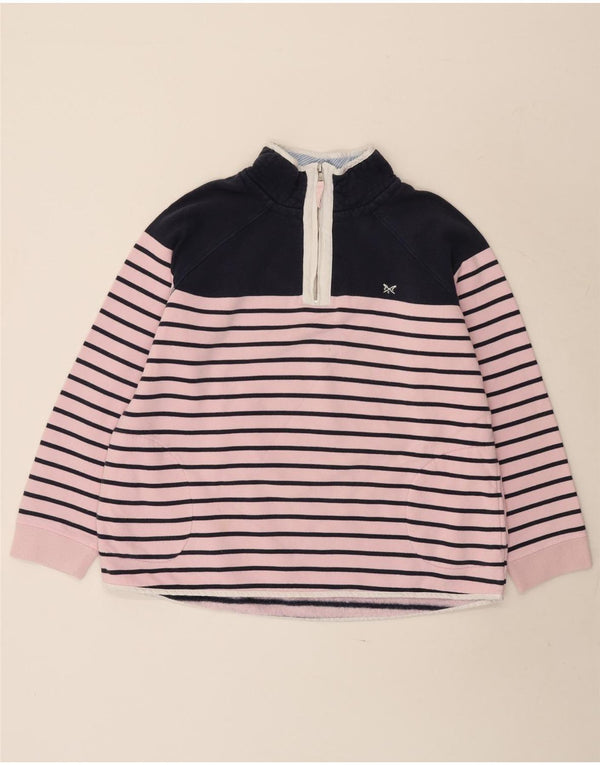 Crew Clothing Damski sweter oversize UK 16 w duże różowe paski
