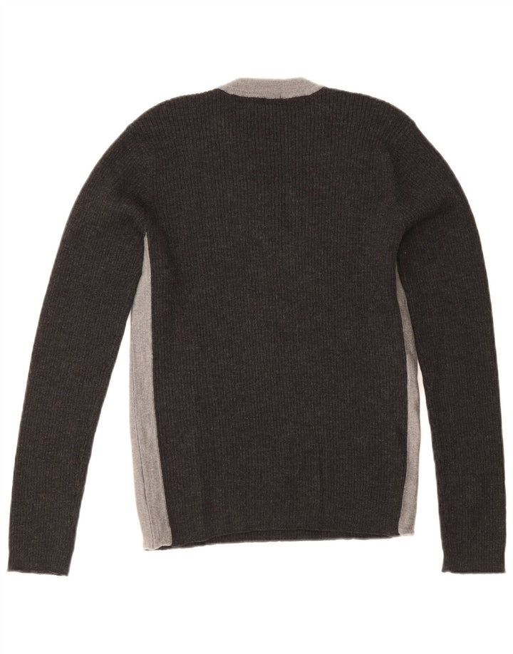 Damski sweter Paul Smith z okrągłym dekoltem, UK 12, średni szary, blok kolorów