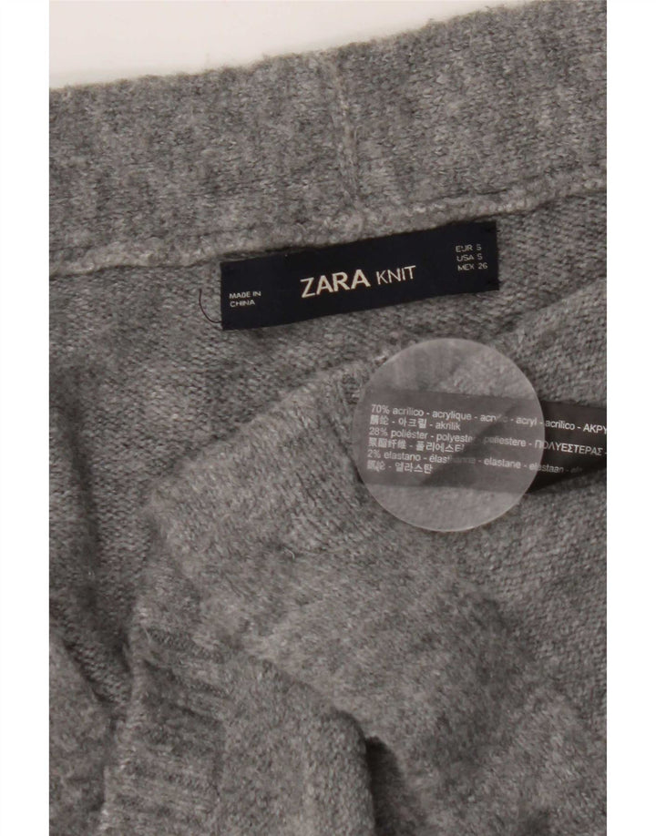Damski sweter oversize Zara UK 10 Small Szary Akryl