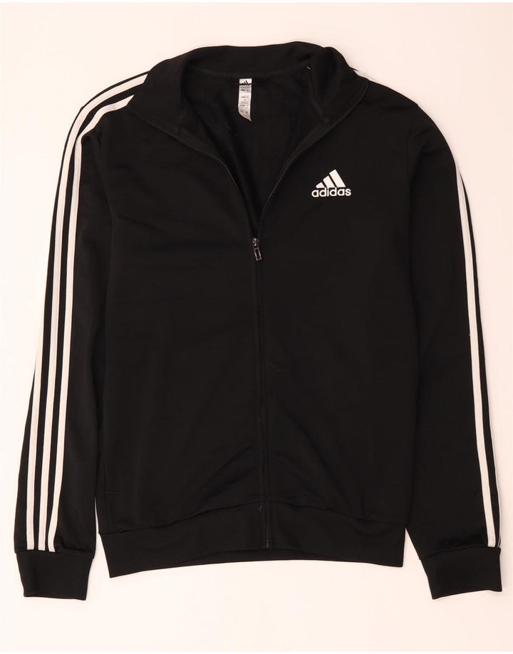 Adidas Męska bluza dresowa, mała, czarna, poliestrowa
