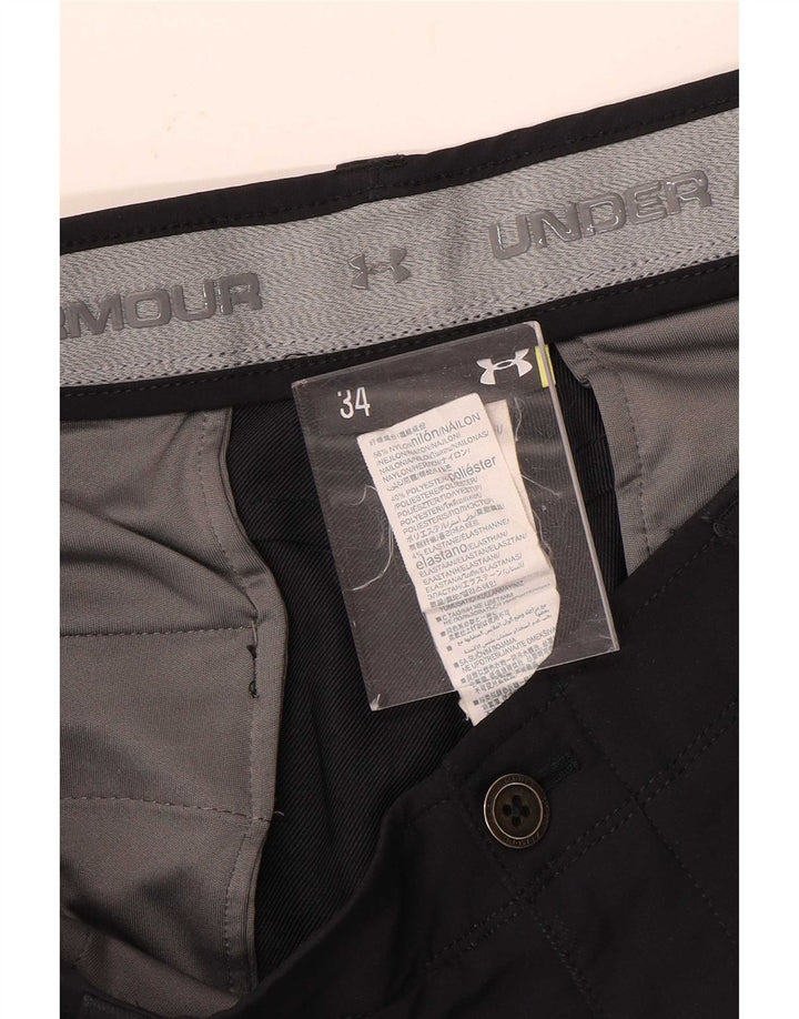 Męskie spodenki Chino Umbro W34, duże, czarne, nylonowe