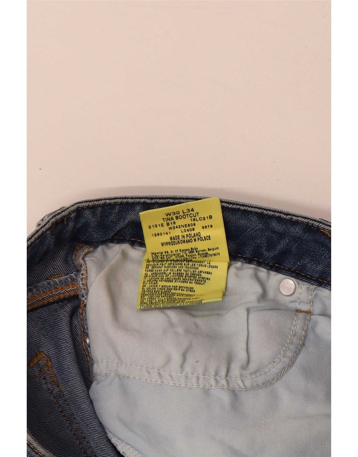 Damskie jeansy Wrangler TIna Bootcut W30 L34 Niebieskie bawełniane