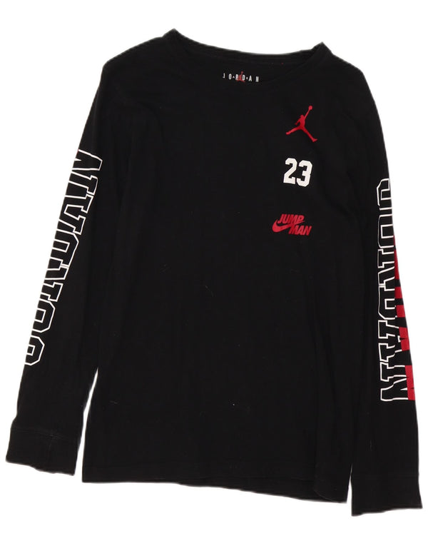 Chłopięcy top z grafiką Jordan z długim rękawem 13-14 lat XL, czarny, bawełniany