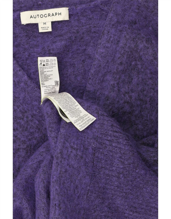 Marks & Spencer Damski sweter z autografem, UK 14, średni fiolet