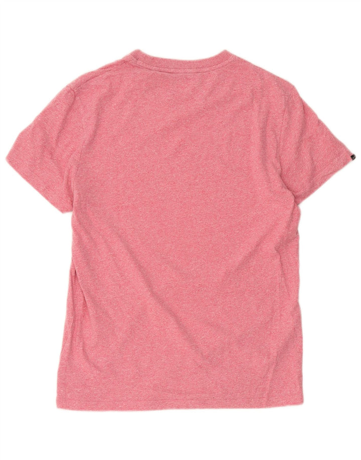 T-shirt męski Superdry Średnio różowy, bawełniany nakrapiany