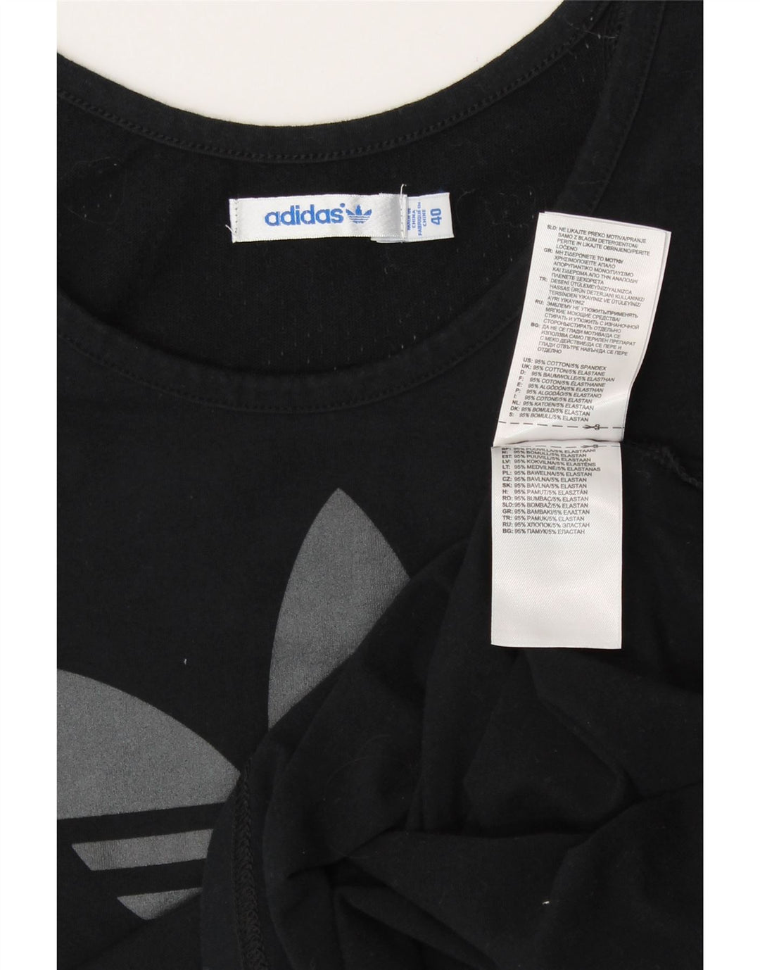 Damska koszulka z grafiką ADIDAS Top IT 40, mała czarna