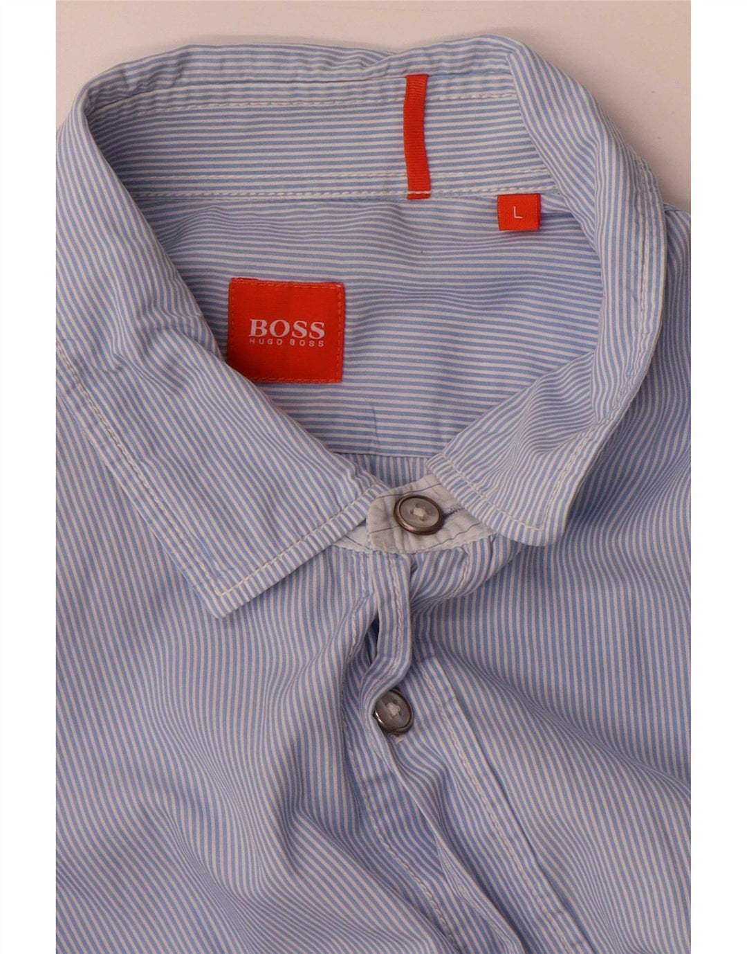 Koszula męska Hugo Boss, duża, niebieska, bawełniana w prążki