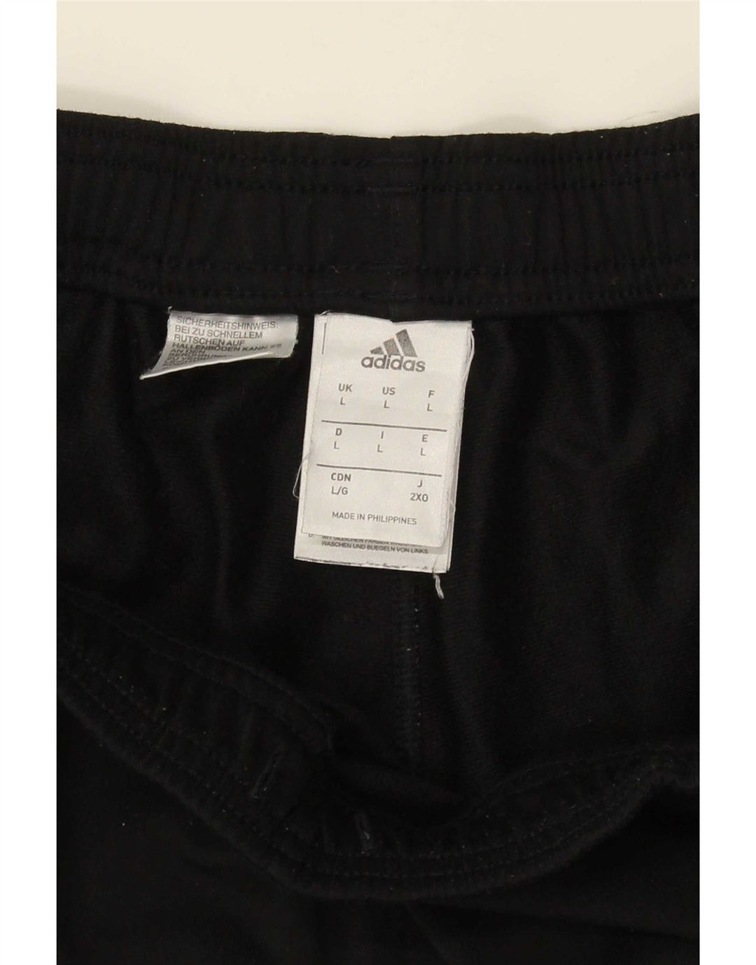Męskie spodnie dresowe Adidas, duże, czarne, poliestrowe