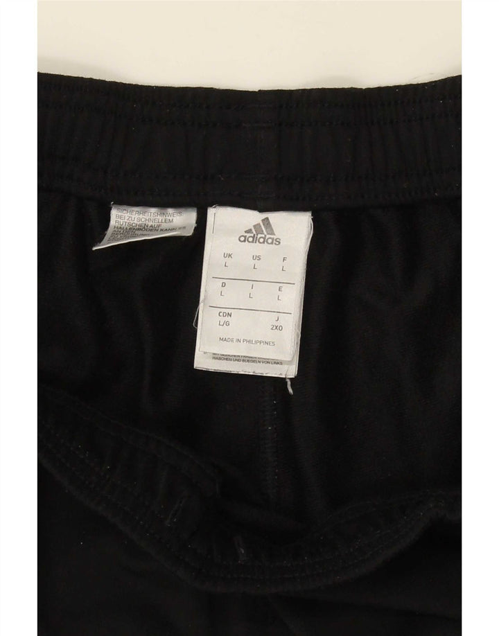Męskie spodnie dresowe Adidas, duże, czarne, poliestrowe