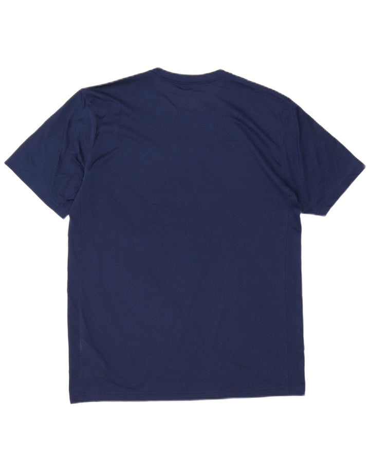 Męska koszulka z grafiką Nike Dri Fit, średni granatowy poliester