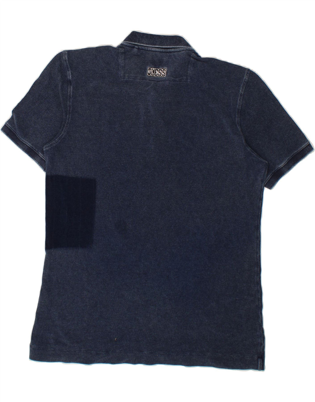 GUESS Mens Regular Fit Polo Shirt UK 40 Medium Navy Blue Cotton Vintage Guess and Second-Hand Guess from Messina Hembry 