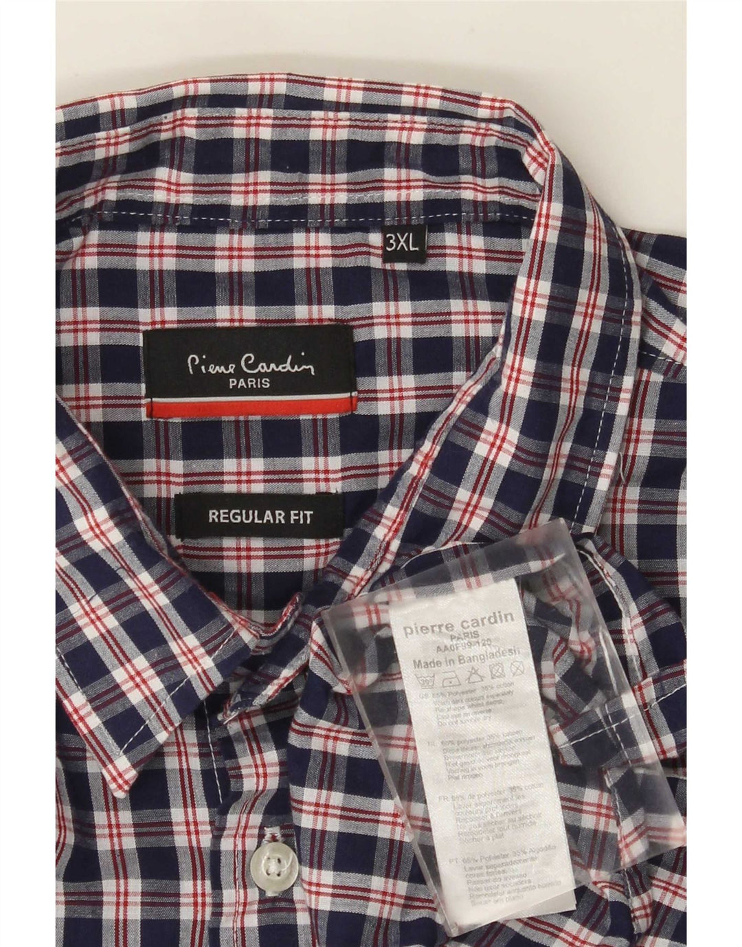 Koszula męska Pierre Cardin o regularnym kroju 3XL, granatowa, poliester