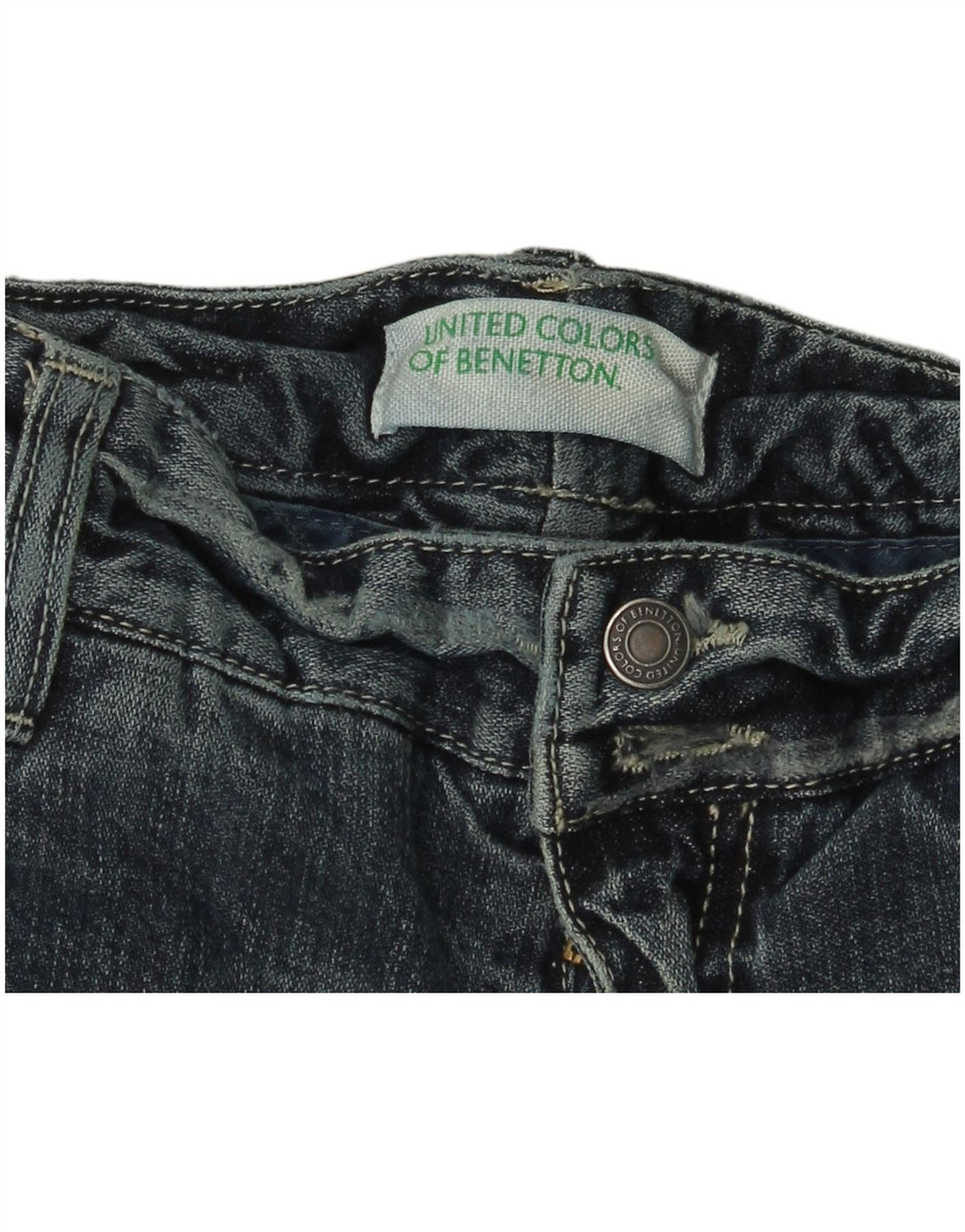 Damskie jeansy rozkloszowane BENETTON W30 L32 niebieskie