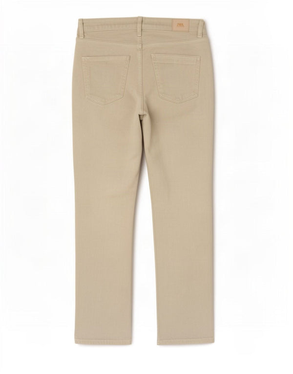 Zara Womens Straight Jeans EU 36 XS W26 L29 Beige