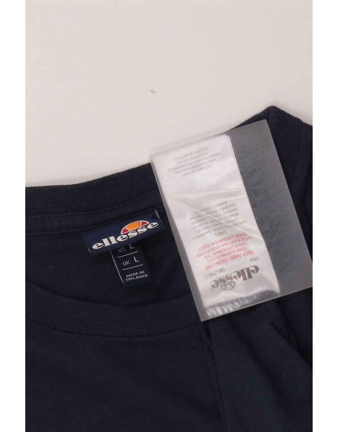 Męski T-shirt z grafiką Ellesse, duży, granatowy, bawełniany