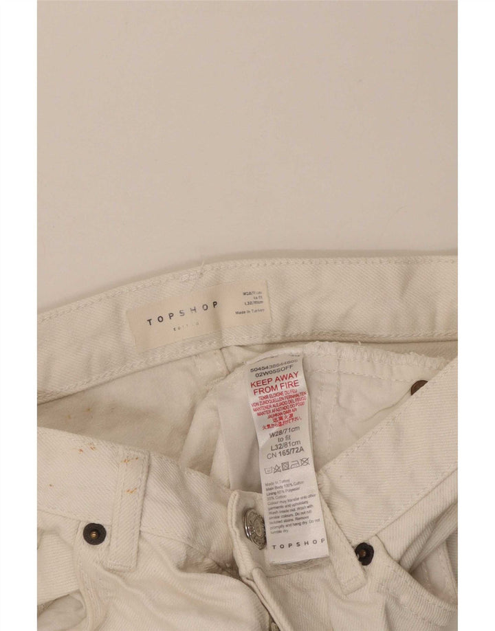 Damskie spodenki jeansowe Topshop W28 Średni biały poliester