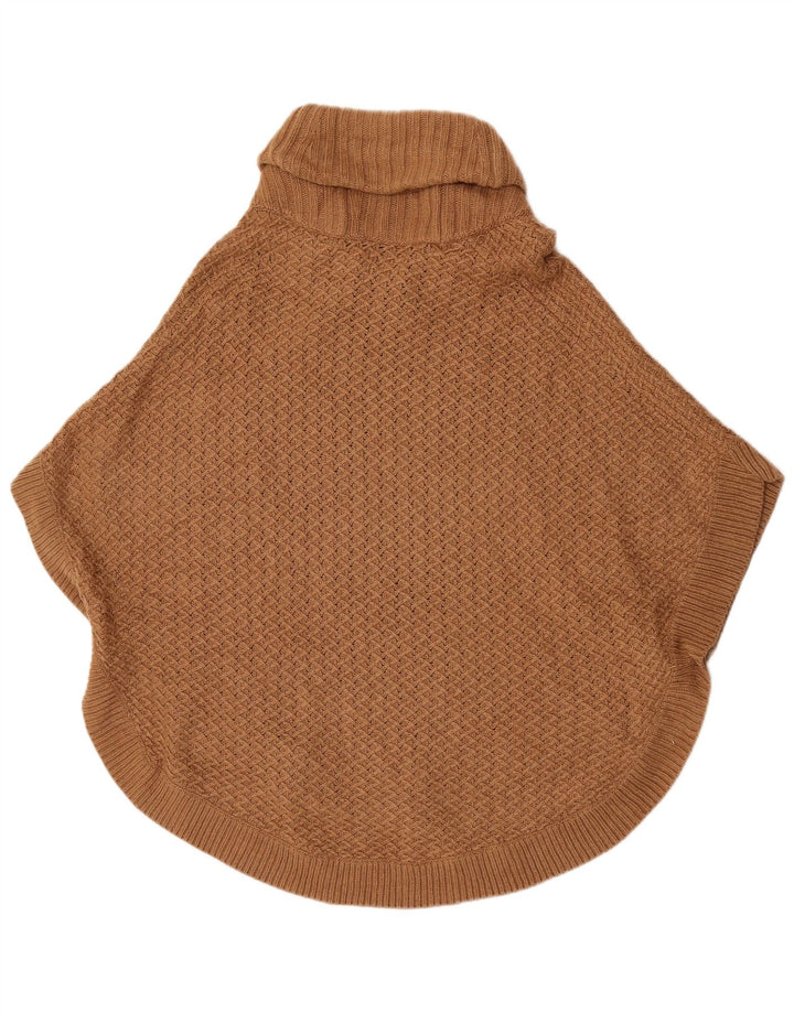 Damski sweter ponczo Massimo Dutti US 8, średniobrązowy, wełniany