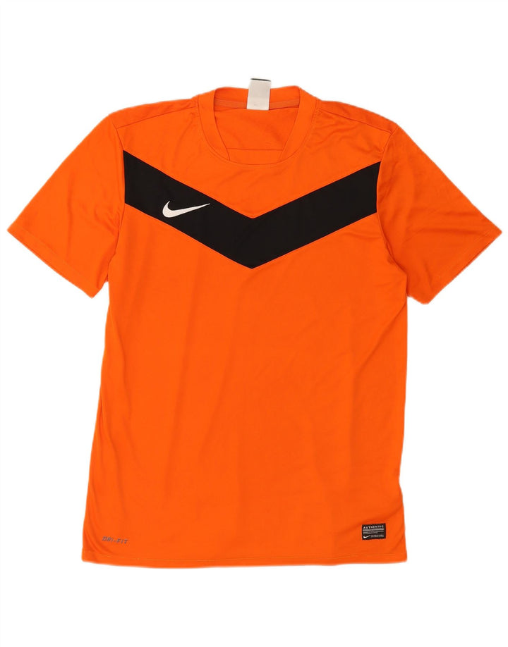 T-shirt męski Nike Top, średni, pomarańczowy, poliestrowy blok kolorów