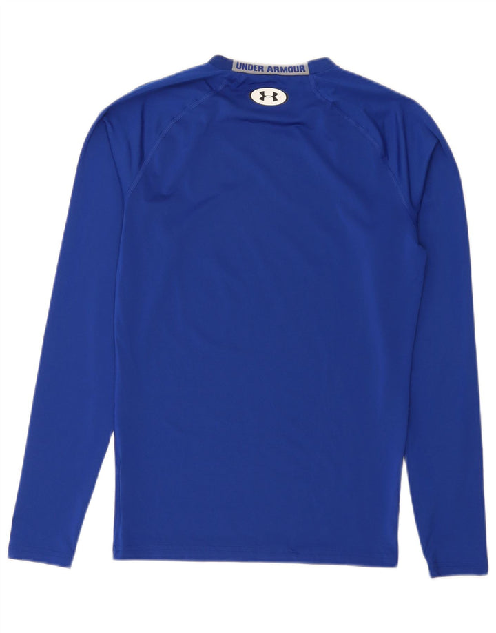 Męski top Under Armour Heat Gear z grafiką, długim rękawem, duży, niebieski poliester