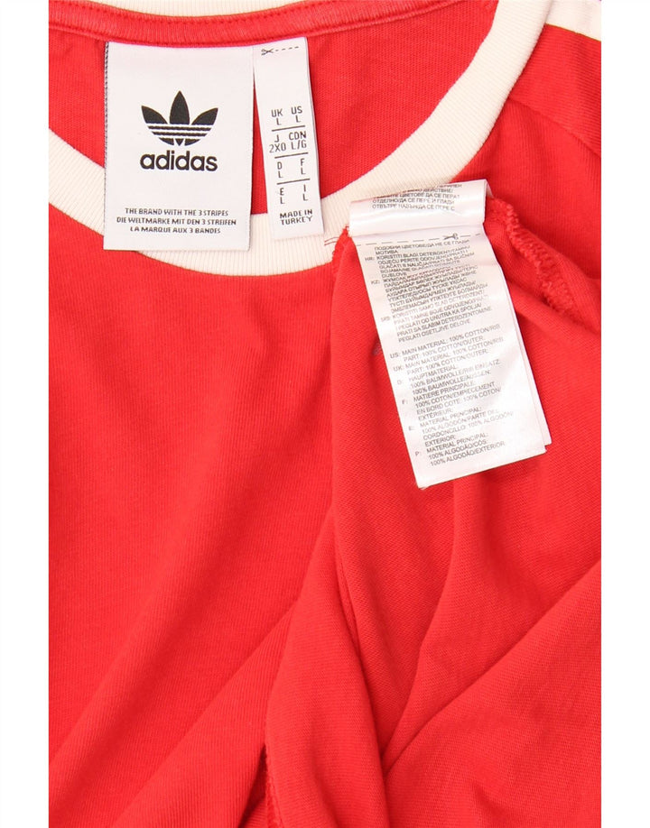 T-shirt męski ADIDAS, duży, czerwony, bawełniany