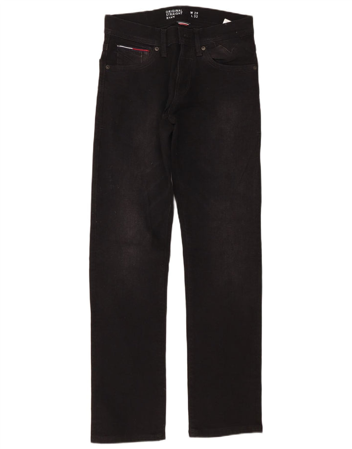 TOMMY HILFIGER Męskie jeansy Ryan Straight W29 L32 Czarne bawełniane