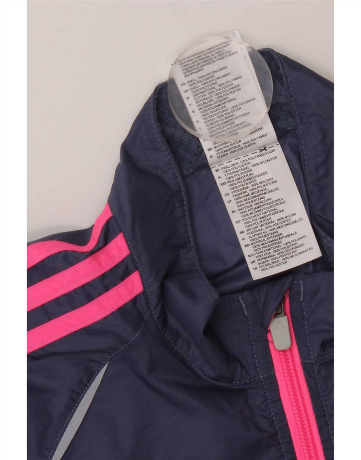 Damska bluza dresowa Adidas UK 16, duża, granatowa, nylonowa